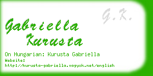 gabriella kurusta business card